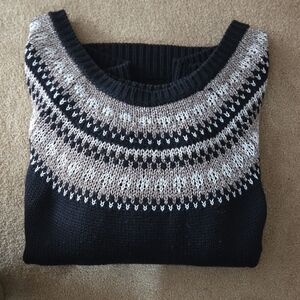 Banana Republic Black and White Knit Sweater